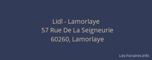 Lidl - Lamorlaye