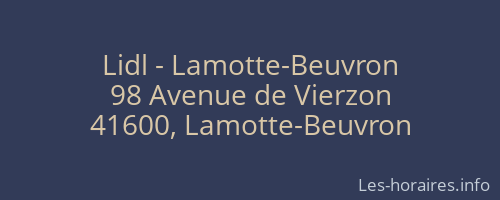 Lidl - Lamotte-Beuvron