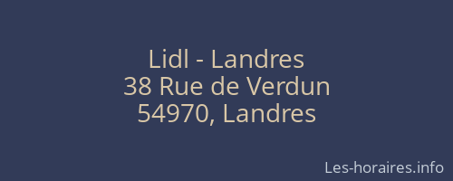 Lidl - Landres