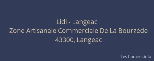 Lidl - Langeac