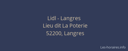Lidl - Langres