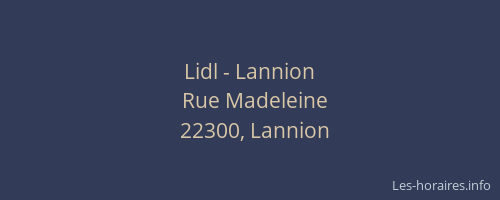 Lidl - Lannion