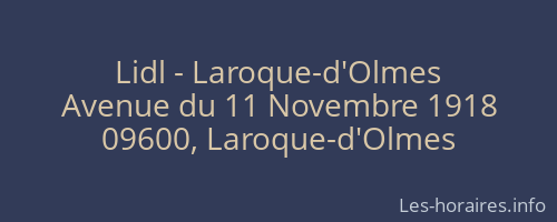 Lidl - Laroque-d'Olmes
