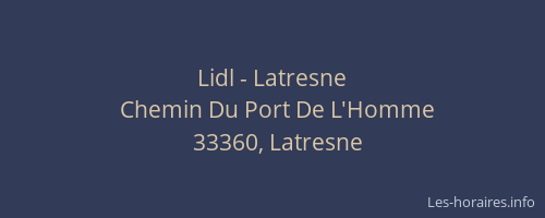 Lidl - Latresne