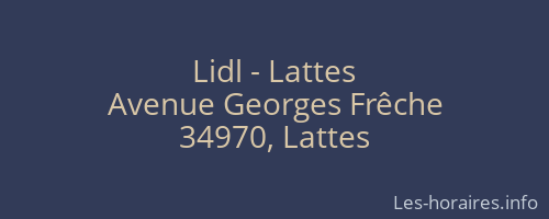 Lidl - Lattes