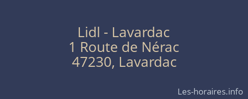 Lidl - Lavardac