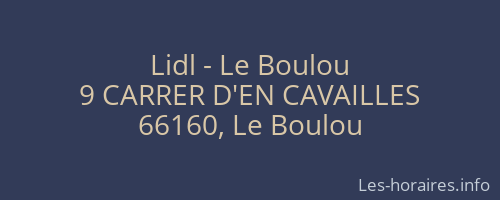 Lidl - Le Boulou