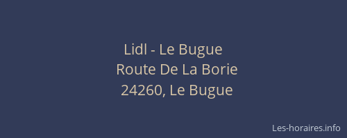 Lidl - Le Bugue