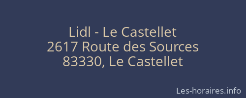 Lidl - Le Castellet