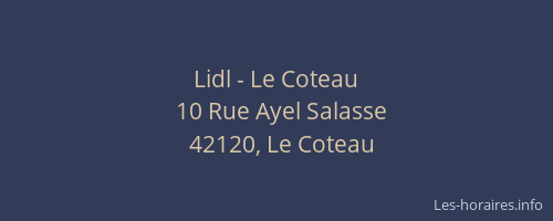 Lidl - Le Coteau