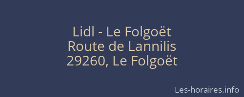 Lidl - Le Folgoët