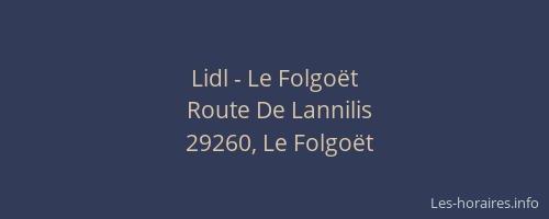 Lidl - Le Folgoët
