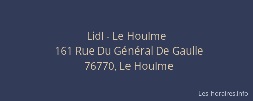 Lidl - Le Houlme