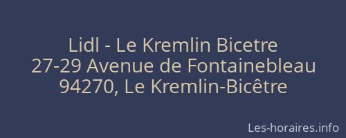 Lidl - Le Kremlin Bicetre