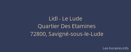 Lidl - Le Lude