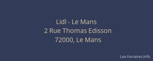 Lidl - Le Mans