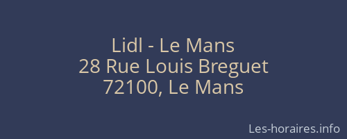 Lidl - Le Mans