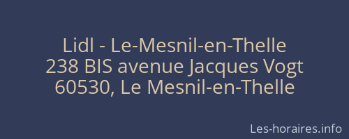 Lidl - Le-Mesnil-en-Thelle