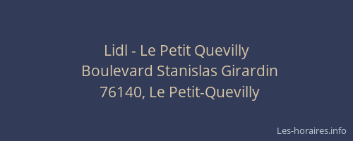 Lidl - Le Petit Quevilly