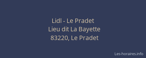 Lidl - Le Pradet