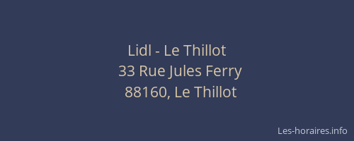 Lidl - Le Thillot