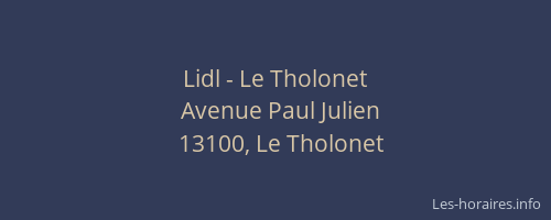 Lidl - Le Tholonet