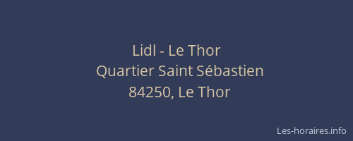 Lidl - Le Thor