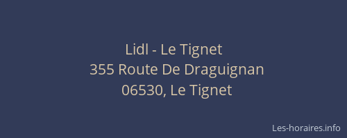 Lidl - Le Tignet