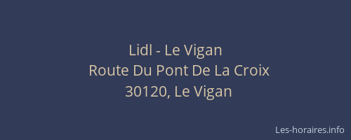 Lidl - Le Vigan
