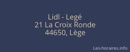 Lidl - Legé