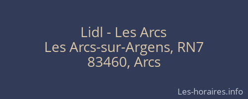 Lidl - Les Arcs