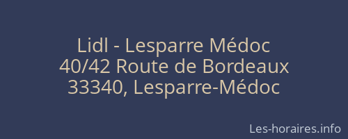 Lidl - Lesparre Médoc