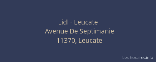 Lidl - Leucate