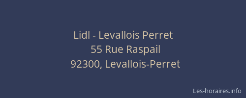 Lidl - Levallois Perret