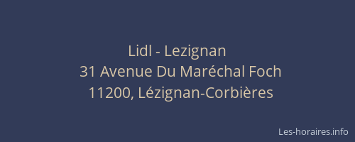Lidl - Lezignan