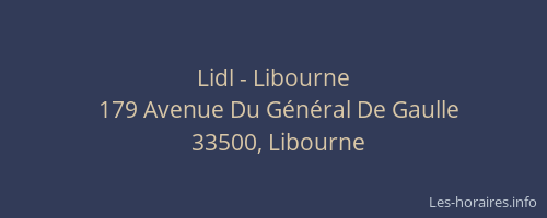 Lidl - Libourne