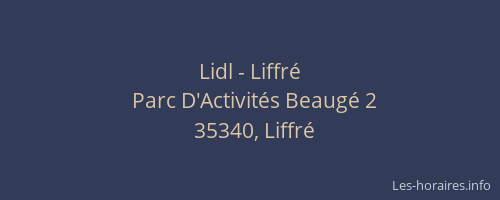 Lidl - Liffré