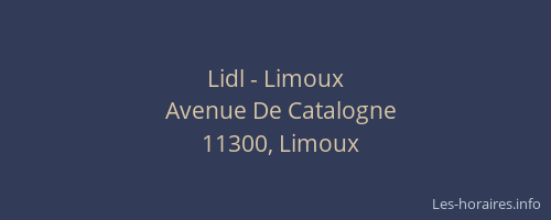 Lidl - Limoux