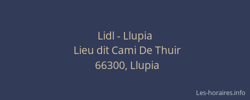 Lidl - Llupia