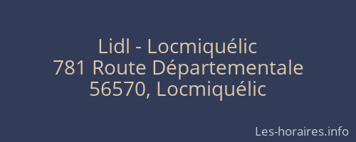 Lidl - Locmiquélic