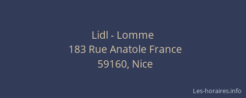 Lidl - Lomme