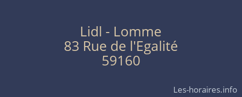 Lidl - Lomme