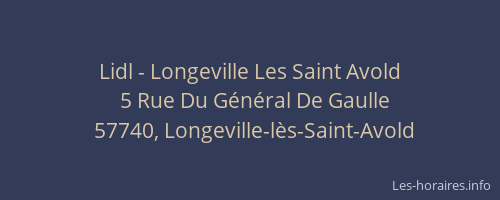 Lidl - Longeville Les Saint Avold