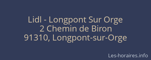Lidl - Longpont Sur Orge