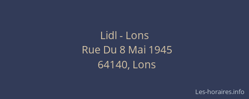 Lidl - Lons