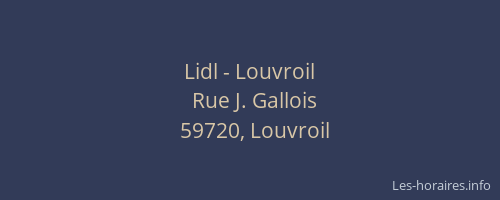 Lidl - Louvroil