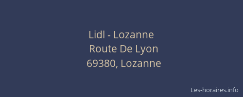 Lidl - Lozanne