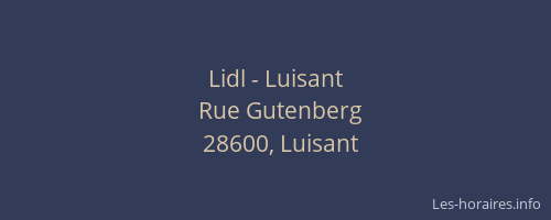 Lidl - Luisant