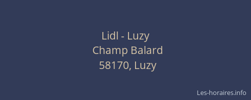 Lidl - Luzy