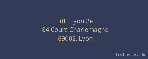 Lidl - Lyon 2e